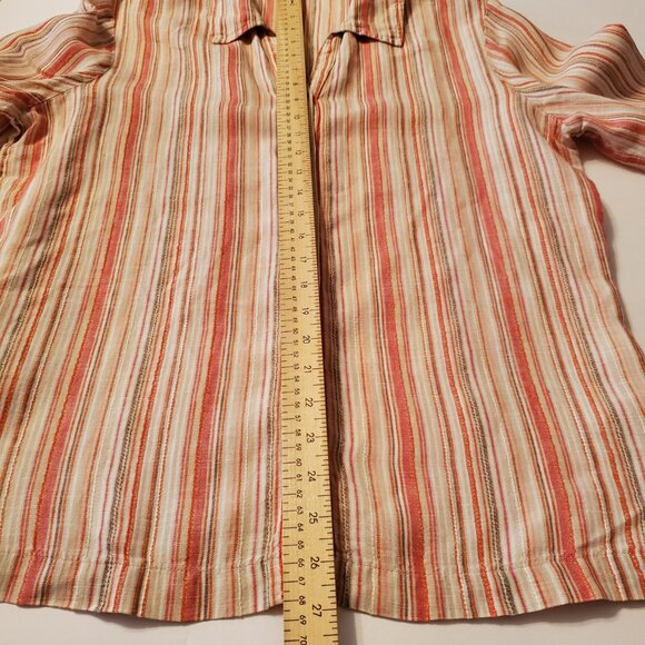 JM Collection Top Button Down 3/4 Sleeve 100% Linen Women's Blouse Size 14. - Picture 13 of 13
